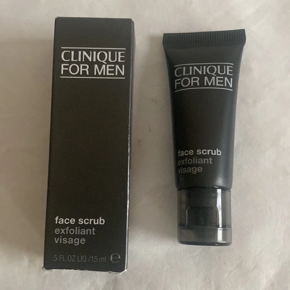 CLINIQUE For Men Face Scrub Exfoliant Travel Size 0.5oz/15ml NIB $15